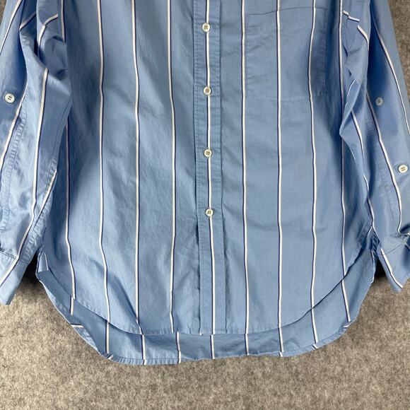 Citizens of Humanity Kayla Shirt XS Blue Canyon Stripe Button Up Poplin Cotton - Picture 4 of 16